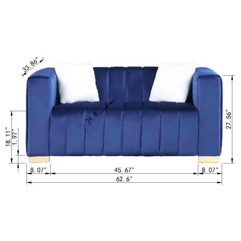 Moderni kauč channel u tradicionalnom stilu, Chesterfield, udobnost i stil, tamno plava /siva /tamno zelena, loveseater