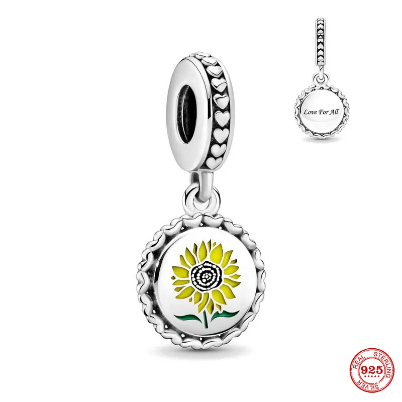 Novi stil, srebro 925 sterling, sofisticiran ovjes u obliku pčele, perla-skrbnika u obliku suncokreta, pogodan za originalne narukvice, poklon za dame u svojim rukama