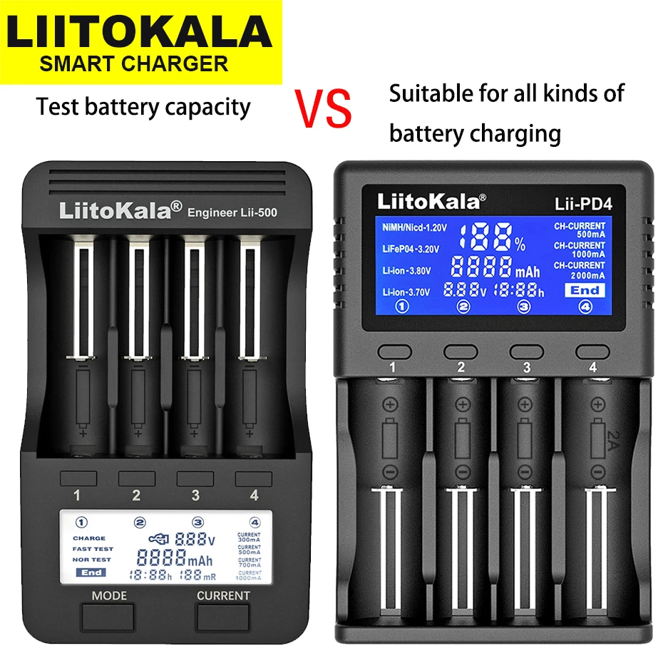 Pametna punjač LiitoKala Lii-S8 Lii-600 Lii-M4 Lii500 Lii-PD4 Lii402 Lii202 za 18650 26650 21700 AA AAA litij baterija NiMH