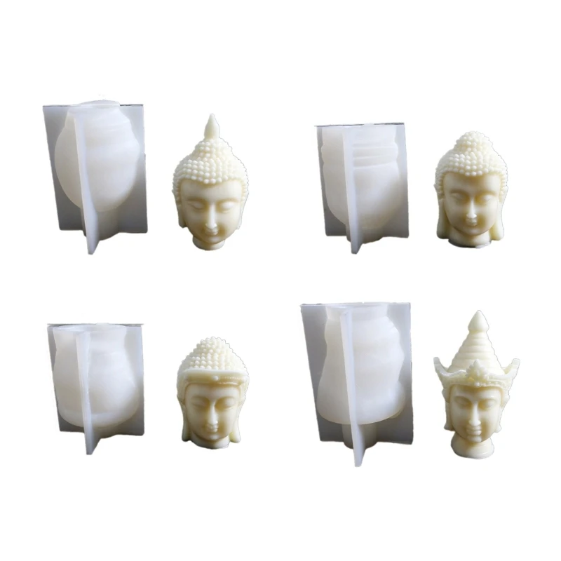 Silikonska forma za ručni rad u obliku glave Buddha E0BF Silikonski materijal je Idealan za diy svojim rukama