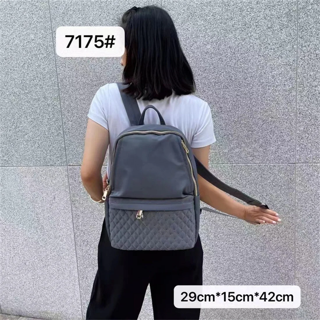Trendi ženski ruksak od lakih tkanina čiste boje, torba preko ramena srednje veličine, svakodnevne ulične torbe
