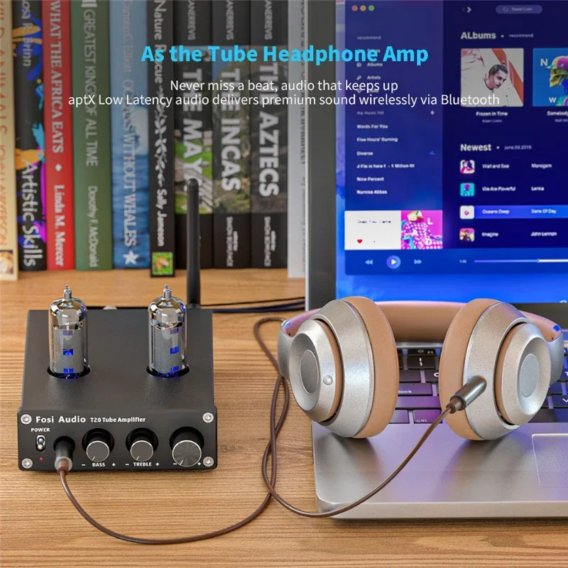 Vakuum tube amp Bluetooth aptX HD Stereo pojačalo snage 50 W TPA3116D2 Prijenosno pojačalo za slušalice za kućne zvučnike