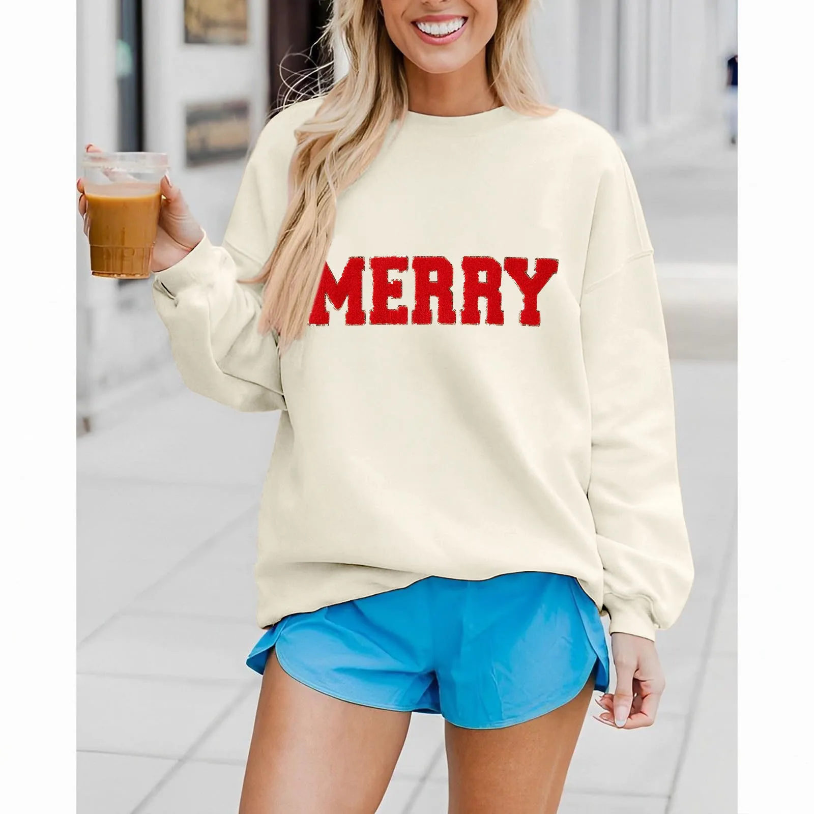 Ženska majica MERRY Christmas s natpisom Happy Letter, pulover оверсайз, top, majica