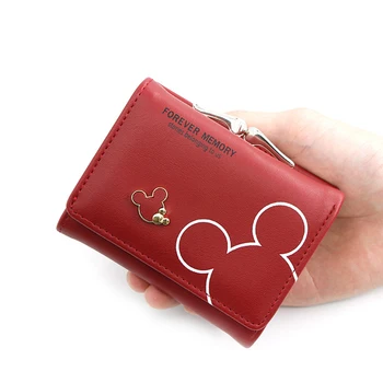 Prekrasna ženska torba s Mickey Mouse, moderan slatka novčanik od umjetne kože, dizajn novčanik za kovanice, slatka držač za kreditne kartice, ženski Kratkom novčanik
