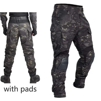 Gospodo vojno-taktičke hlače Airsoft Army Camo Pants Borbe Safari hlače s više džepova Пейнтбольная Radna odjeća za airsoft oružje i lov