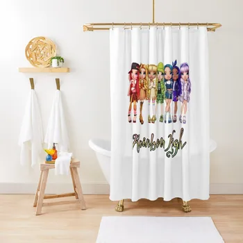 Likovi Rainbow High Dolls Zavjese za tuširanje Moderna pribor za kupaonice Prozirna zavjesa za tuš u kupaonici