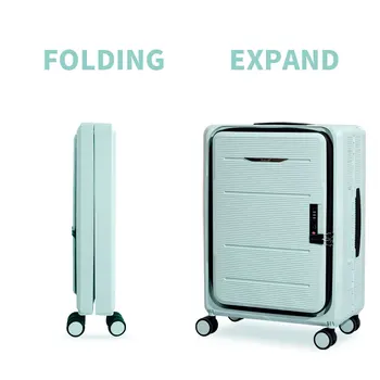 PP štedi prostor preklapanjem putni kofer 24 inča, popularni stil prtljage za dugo putovanje, vodootporan sklopivi torba-transporter na kotačima