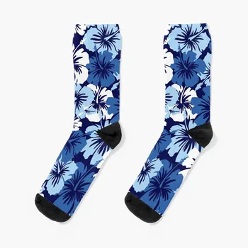 Majica sa гавайским cvjetnim ispis Epic Hibiscus Aloha - Plave čarape, pokretne nadkoljenice, Nove Muške čarape In ' s, Ženske