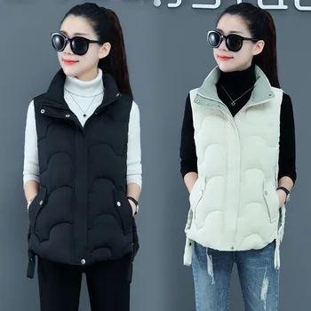 Kratki prsluk za žene u jesen i zimi 2023 godine, novi пуховый pamuk potkošulja оверсайз, koreanska verzija studentske mode
