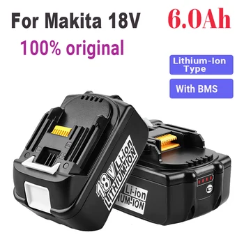100% uložak litij-ionska baterija Makita 18V 6Ah punjiva s led indikator punjenja za električni alat LXT BL1860B BL