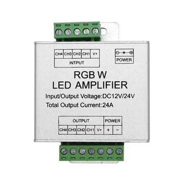 SZYOUMY RGBW LED Pojačalo u aluminijskom kućištu 4-kanalno Pojačalo DC12V Ulazna Struja 24A 3528 i 5050 SMD RGB + W Led trake