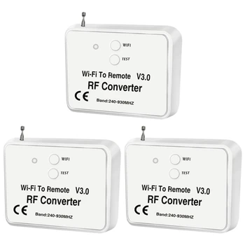 3X Univerzalni bežični pretvarač Wi-Fi u RF-telefon umjesto daljinskog upravljača 240-930 Mhz za pametne kuće