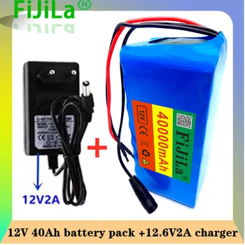 100% Original baterija 18650 Velikog kapaciteta 12v 40Ah, naknada za zaštitu litij baterija 18650 kapaciteta 12v 40000mAh + punjač