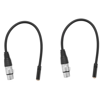 2 komada 0,3 M Žice 3-Pinski Xlr do 3,5 Mm Trs 1/8-Inch Ženski Stereo Adapter Kabel za Mikrofon