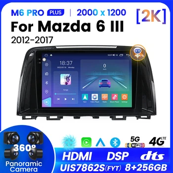 NaviFly 8 + 256 GB Android 12 Auto Media Player za Mazda 6 III 2012-2017 Auto Radio Stereo CarPlay WiFi DVD Inteligentni Sustav