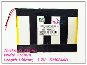 30116166 Kapacitet baterije tableta 30115165 3,7 7.000 MAH namjene litij-ionska baterija za tablet PC-8 cm 9 cm 10 cm