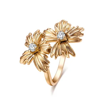 Elegantne prstenje s bojama za žene Austrijskim kristalima Prsten Moderan dizajn zlatno-srebrne boje Nakit vrhunske kvalitete u rasutom stanju