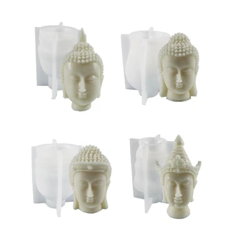 Silikonska forma za ručni rad u obliku glave Buddha E0BF Silikonski materijal je Idealan za diy svojim rukama