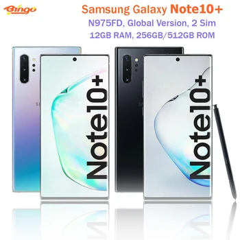 Samsung Galaxy Note10 + Note10 Pro N975FD 256/512 GB note 10 plus Mobilni telefon Exynos 9825 Восьмиядерный 6,8 