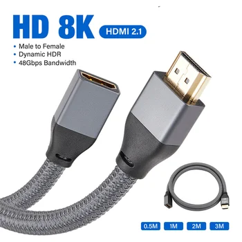HDMI kompatibilne Kabeli 2.1 4K 8K 60Hz MOSHOU muški-ženski Adapter Dynamic HDR ARC CEC High Definition Video Extension cord 3M
