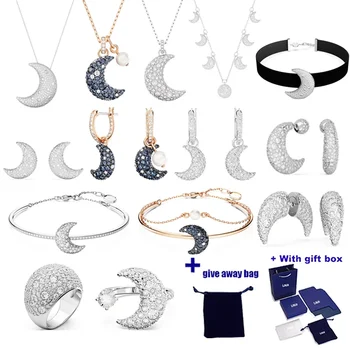 Kvalitetne originalne dekoracije s logotipa, serija Moon Jewelry Luna III, skup nakit za žene u poklon za odmor, besplatna dostava