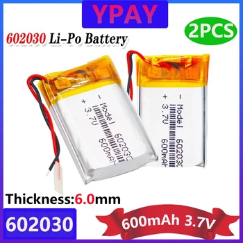 2 komada Linearni polimer baterija 3,7 U litij-polimer baterija 602030 600 mah automat MP3 MP4 MP5 Litij baterija GPS Navigator