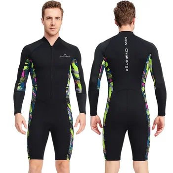 Zaštita od neoprena ronjenje ronjenje surfanje kupaći kostim odjeća dugih rukava topla s patent-zatvarač nalik na opremu za vodene sportove