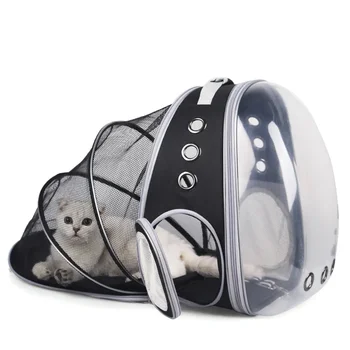 Visokokvalitetna radiouredaj putnu torbu za mačke astronauta, Prozračna svemirska kapsula, Jednokratno Transparentno ruksak-ručke za nošenje omogućuju za pse i mačke