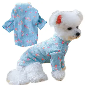 Udobna odjeća za kućne ljubimce, ljetna жилетка za pse s cvjetnim ispis, soft majica za male kućne ljubimce, za chihuahua, za ulicu