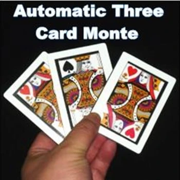 3 kom./lot, automatski three card casino monte (veličina za poker, 8.8x6.4 cm), kartaške trikove K-Q, kartaška magija izbliza, pribor za trikove, Zabavu