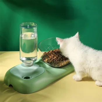Zdjela Za Kućne Ljubimce Automatski Ulagač Za Pse I Mačke, Zdjela Za Hranu S Dozatorom Za Vodu, Dual Zdjela Za Piće, Podignuta Stalak Za Posuđe, Zdjele Za Kućne Ljubimce