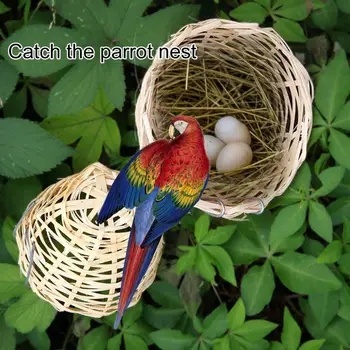 Trajni priključak za papiga, jednostavan za instalaciju Ptičje бамбуковое gnijezdo, teško se nosi Utor za spavanje, Bambusa kavez za papagaj, Kavez za ptice