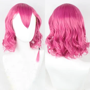 Perika Danganronpa V3 Kazuichi Souda Cosplay Perika u stilu hairwear Toplinu Kratkom Shocking Pink periku + kapa za vlasulja
