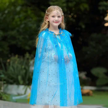 Godišnja Djevojka Princeza Večernji Pribor Plašt Snjeguljica Šareni Kostim Накидка Rapunzel Aurora Šljokice Tila Halloween Mantle