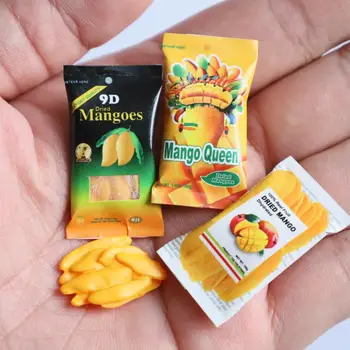 Minijaturna kuća lutaka u mjerilu 1/12, predjelo od sušenog mango, mini-hrana za barbie OB11, pribor za lutke, igračke