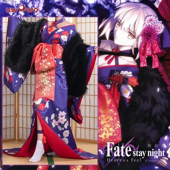 UWOWO Anime Fate Stay Night Heaven's Feel Saber Alter /Артурия Pendragon Alter Cosplay Odijelo Donje Kimono Fate Grand Order /FGO