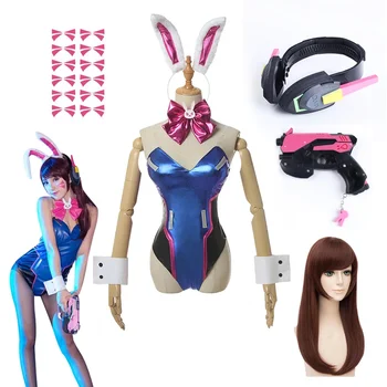 Igra dva body cosplay odijela perika za slušalice pištolj žene PU koža djevojke Zeko kombinezon Зентаи Halloween kostime cosplay rekvizite