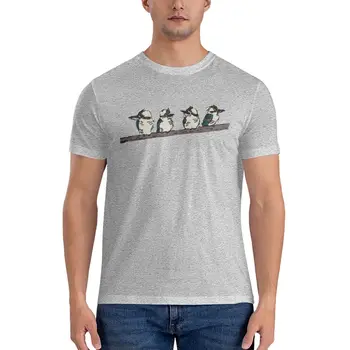 Grupa od 4 кукабурр na grani - t-shirt aqua Relaxed Fit, muška majica s grafičkim uzorkom, muška poligon košulja