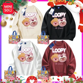 Jesensko-zimski džemper sa kapuljačom od anime Miniso Cartoon Loopy za muškarce i žene, Кавайные slobodan baršun vrhovima, Božićni poklon za rođendan