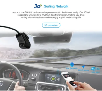 Pametna auto-GPS-tracker JC200 3G, prijenos uživo video snimanje s dvije kamere, popularni uređaj za praćenje SOS sa daljinskim nadzorom