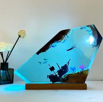 [Funny] Oceanu hobotnica Ronilac sirena coral noćno svjetlo Zbirka reflektora model uređenje doma Uređenje za djecu poklon za rođendan