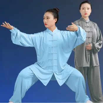 Uniforma milkTai Chi Kung Fu s scuffed, tradicionalni kineski odjeća, wushu Тайчи s dugim rukavima, muška uniforma za kung-fu, uniforma za kostime