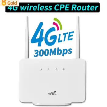EU/SAD 4G Bežični WiFi Ruter 300 Mb/s 4G LTE CPE Ruter Modem RJ45 LAN, WAN Vanjska Antena Bežična Pristupna Točka s Utorom za Sim Karticu