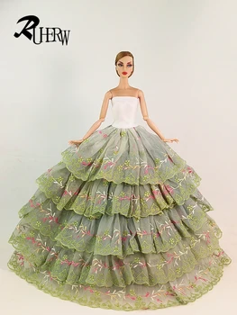 2023 Novi Loptu haljina Pepeljuga je Ručni rad za FR, Luksuzna Zelena suknja za lutke Barbie, + Gratis poklon