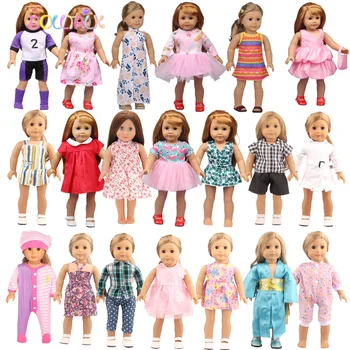 Dodatna oprema za Igračke Kombinezon Novi 43 cm Born Baby Doll Odijevanje Haljina sa Listovima Za 18 Inčni Američke Lutke Za Djevojčice Poklon Za 1/3 BJD Igračke