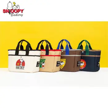 Nova slatka torbu s uzorkom Kawai Snoopy iz crtića Velikog kapaciteta, funky холщовая torba s obojene blokove, moderan torba preko ramena, torba-тоут