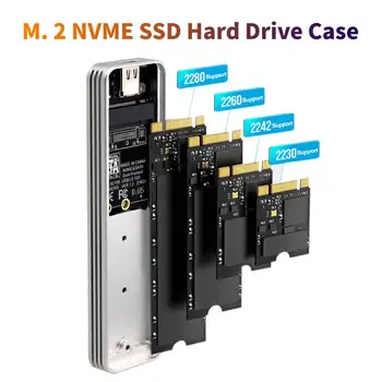 Dvostruki protokol NVMe/Sata 10 Gbit/s Kućišta mobilni hard disk USB3.1 Korpus solid state drive GEN2 kabeli USB-C-C, USB-A-C