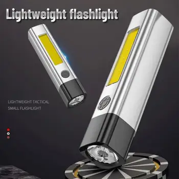 Svjetiljka s dvostrukim izvor svjetla, bočna lampa sa fiksnim fokusom, svjetiljka s jakim osvjetljenjem, Usb-punjiva plastični prijenosni mini lampa