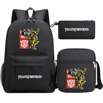 Novi Transformatori, 3 kom., torbe za školske knjige za dječake i djevojčice, putni ruksak, torba za ланча, torbe za olovke za muškarce i žene