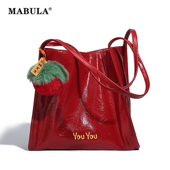 Modna torba MABULA Red Square za kupovinu, luksuzna dizajnersku torbu od веганской kože, prijenosni žensku torbu preko ramena.